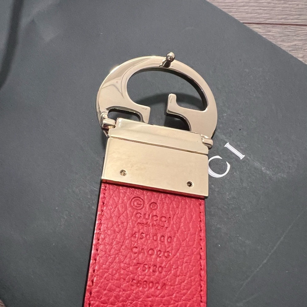 Gucci GG Reversible Gold-Toned Belt - Picture 4 of 7
